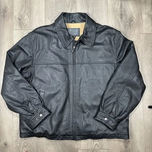 The Original James Dean Leather Jacket Mens XL Black Bomber The Original Classic - Picture 1 of 8