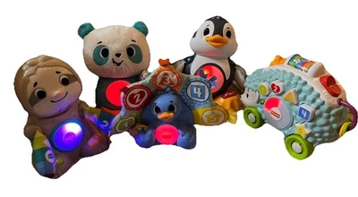 Fisher Price Linkimals lot of 5 Penguin Panda Hedge Hog Sloth Peacock See Photos - Image 1 of 4