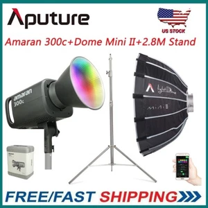 Aputure Amaran 300C RGBWW,300W Bi-Color LED Video Light+Dome mini II+2.8M stand - Picture 1 of 12