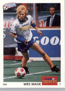 1991 Soccer Shots MSL -  #014 Wes Wade / NASL / MISL 
