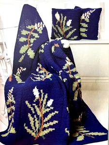 Learn to do Pattern-Play Intarsia Crochet Patterns Book Botanica Palm Afghans + - Picture 1 of 9
