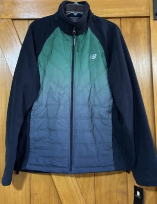 Chaqueta cómoda New Balance polar cremallera completa para hombre talla grande verde azul acolchada nueva con etiquetas Foto 1 de 4