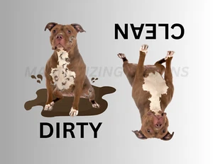 PIT BULL Clean Dirty Dishwasher Flexible Magnet - Picture 1 of 1