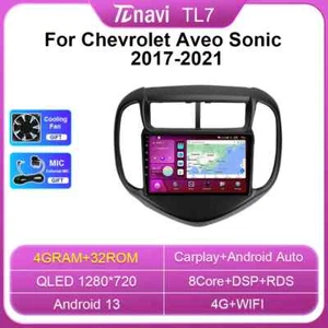 For Chevrolet Aveo Sonic 2017-2021 Car Radio Carplay Android Player GPS Screen - Picture 1 of 32