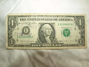 Radar - 1988A $1 Dollar Bill - Fancy Serial Number - E 8198 8918 F - Picture 1 of 2