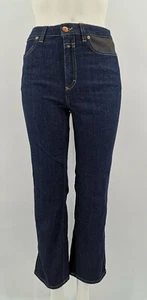 CLOSED Women's Blue Molly 1620 Denim Leather Patch Jeans Size 26 - Good Used - Picture 1 of 10