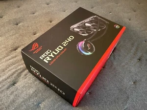 Asus ROG RYUO 240 RGB AIO Liquid CPU Cooler 240mm Radiator Dual 120mm 4-Pin PWM - Afbeelding 1 van 5