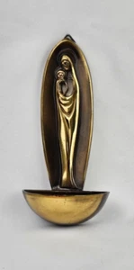 Weihwasserbecken Weihwasserkessel Jungfrau Maria mit Kind Madonna Bronze - Bild 1 von 6