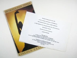 Royal Ballet Stagebill julio 1994 Tombeaux Metropolitan Opera Lincoln Center NYC - Imagen 1 de 10