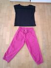 Puma Hose + Esprit Shirt Gr. S Sporthose pink Leggings halblang Pants Schwarz