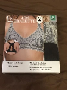 Bralette 2 PACK BRAND NEW IN SEALED BOX XL ( Black-Gray) - Picture 1 of 2