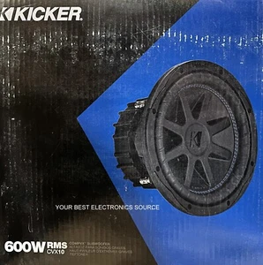 NEW Kicker 44CVX102 COMP-VX Series, DVC, 10", 2-Ohm Subwoofer 600W RMS - Picture 1 of 1