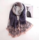 100% Silk Womens Large Long Paisley Scarves Wraps Shawl 69"*26" For Moms Gifts
