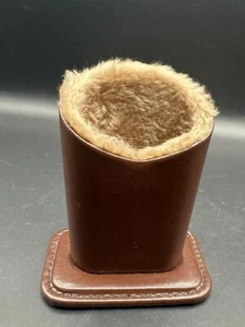 Soporte para gafas de sol vintage de piel sintética marrón de mesa - Imagen 1 de 1