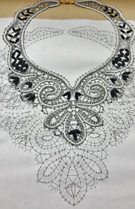 PATTERN for Lace necklace Russian Vologda Lace Full size.
