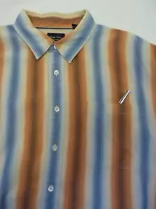 Tommy Bahama ~ Indigo Palms Tencel Ombre Streifen blau koralle creme Hemd ~ XL/L ~ 51,5"C - Bild 1 von 8