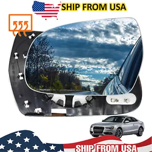 For Audi A3 A4 A5 Quattro 2010~17 Left Driver Side Door Wing Mirror Glass Heated - Picture 1 of 6