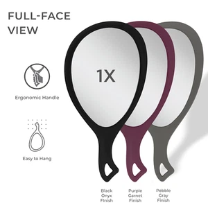 Zadro Medium Teardrop Handspiegel gebogen ergonomischer Griff zum Aufhängen - Bild 1 von 46