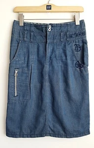 DIESEL UTILITY BLUE DENIM SHORT SKIRT POCKETS SIZE 26 UK 8 VGC - Picture 1 of 4