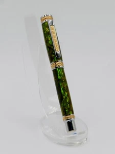 Handmade Rollerball Pen with Stunning Green Abalone. Makes A Great Gift! #114 - Picture 1 of 21