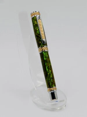 Handmade Rollerball Pen with Stunning Green Abalone.  Makes A Great Gift!  #114 - Image 1 of 4