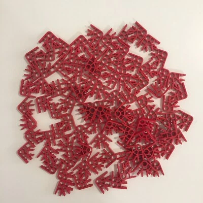 K'Nex KNEX RED CONNECTORS 3-Position Standard Bulk Parts - Lot of 100 - Image 1 of 2