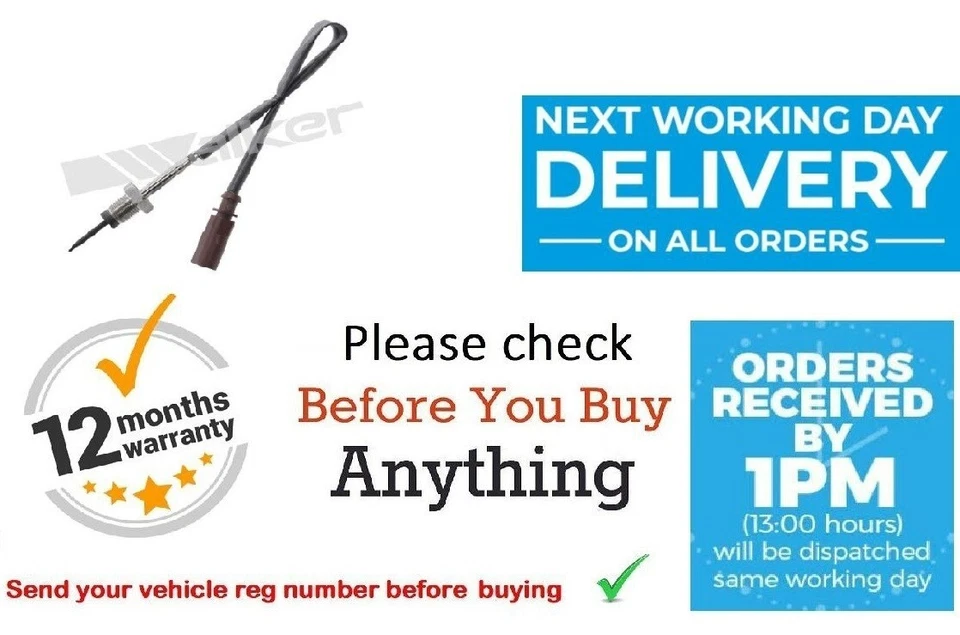 Exhaust Gas Temperature Sensor for AUDI Q5 (8RB) 2.0 TDI 1968CC 2010-2017 New - Изображение 1 из 4