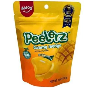AMOS Peelerz peelers Gummy MANGO Peelable Fruit Candy Novelty Tiktok 6oz!! - Picture 1 of 4