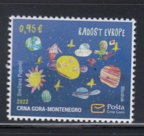 MONTENEGRO Joy of Europe 2022 MNH stamp Cover