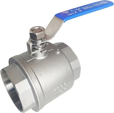 3" Full Port Ball Valves 316 Stainless Steel Npt Female Thread Ball Valve for Wa - Image 1 of 4