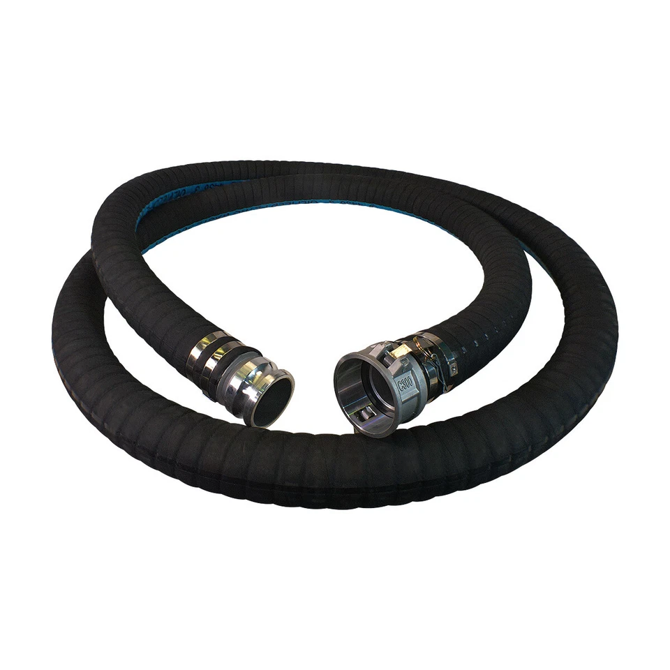 Conjunto de manguera de succión de campo petrolífero de 3", corrugado - línea Blue Lay, camlock macho... Foto 1 de 1