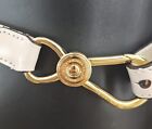 Vintage Ralph Lauren Clasp Belt Gold White