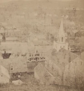 Scena di città a Springfield o intorno a Springfield in perfette condizioni Swan Stereoview c1870 - Foto 1 di 5
