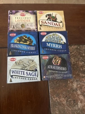 60 Cones 6 Pack  Assorted Incense Cones: Bulk Mixed Sampler Variety Lot Hem - Image 1 of 3