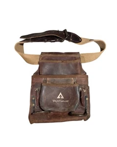 Vintage Leder Weyerhaeuser Werkzeug Utility Tasche mit McGuire Nicholas Arbeit Gürtel - Bild 1 von 7