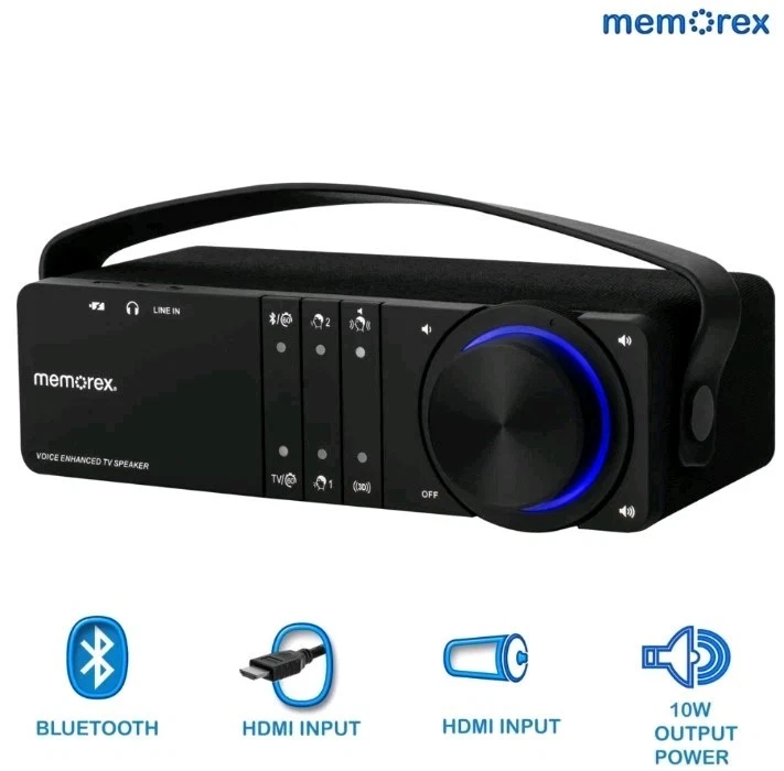 Memorex Wireless TV Sound Enhancing Speaker MX-CLRTV100