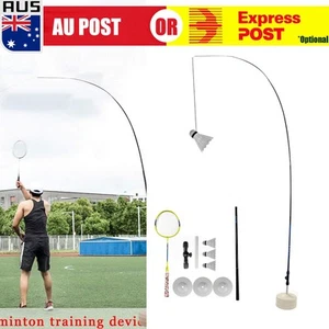 Selfstudy Badminton Trainer Set Telescopic Rod Rebound Training Practice Tool H - Picture 1 of 12