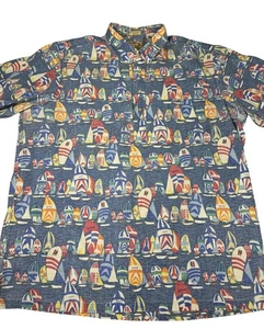 Reyn Spooner Shirt Mens 2XL Blue Golden Anniversary Limited Issue Hawaiian - Picture 1 of 6
