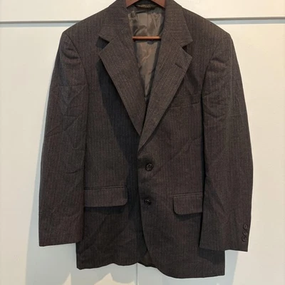 Blazer Strathmore de Colección Hombres Talla 38 Gris Rayas 100% Lana Traje Clásico Chaqueta EE. UU. Foto 1 de 4