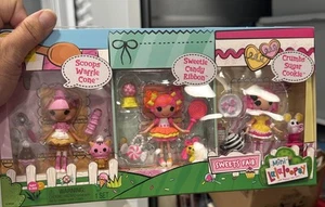 Lalaloopsy Mini Dulces Feria Juego de 3 Muñecas Cucharadas Waffle Sweetie Caramelo Migas Azúcar - Imagen 1 de 7