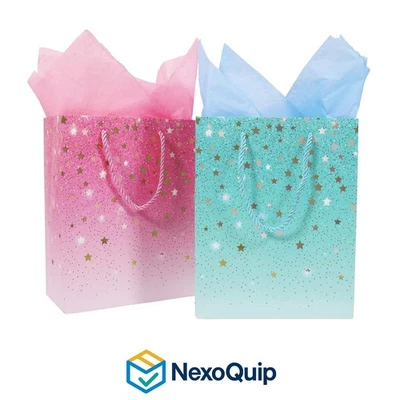 Geschenktüten Karton 23x18x10cm 2 Stück mit Griff Geburtstag Hochzeit Party - Bild 1 von 4