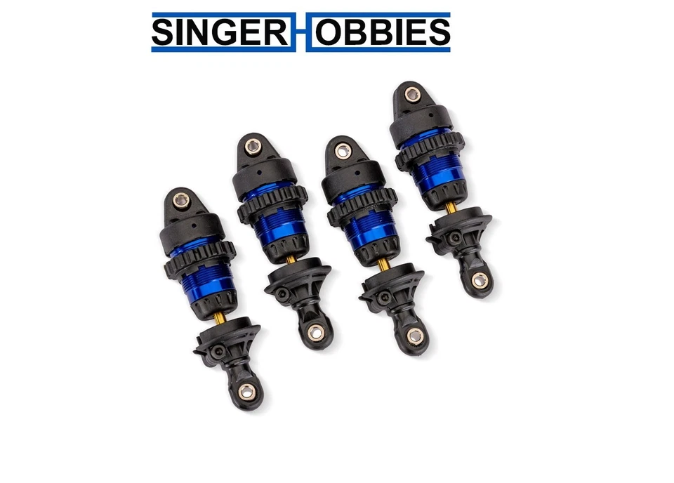 Traxxas 10865-BLUE Aluminum Mini GTR Short Shocks (4) MINI SLASH - Image 1 of 1