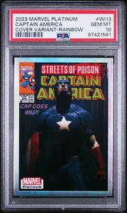 2023 Marvel Platinum Cover Variant Rainbow Captain America #WI13 PSA 10 GEM MT - Picture 1 of 1