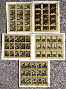1972 USSR RUSSIAN FOREIGN PAINTINGS FULL SET SHEETS 15 DECIMAL STAMPS CTO #46 - Picture 1 of 5