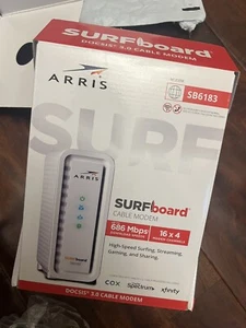 ARRIS SB6183 SURFBoard DOCSIS Speed 3.0 Cable Modem Xfinity Cox Spectrum - White - Picture 1 of 4