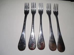 LOTE DE 5 SILHOUTTE DANSK ACERO INOXIDABLE? Tenedor de pepinillo de camarones de cóctel para cubiertos - Imagen 1 de 6