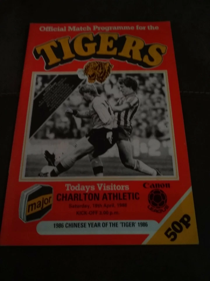1985/86 HULL CITY V CHARLTON ATHLETIC = 2ND DIVISION - Image 1 of 1