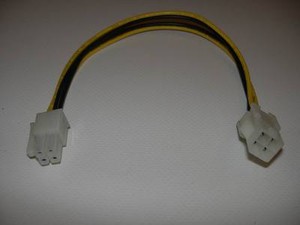 ATX P4 Verlängerung 4-polig 12Volt, 20cm, Mainboard Strom Adapter