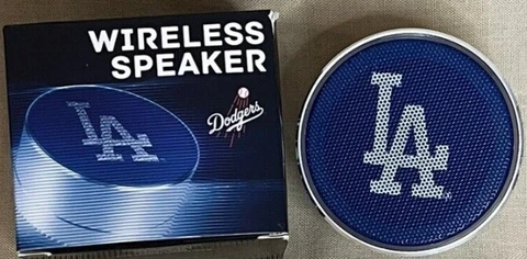 Los Angeles Dodgers Bluetooth Wireless Speaker SGA NIB Charging Cord And Papers Cover