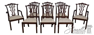L61781EC: Set of 8 HENKEL HARRIS Model 122 Mahogany Dining Room Chairs - Image 1 of 4